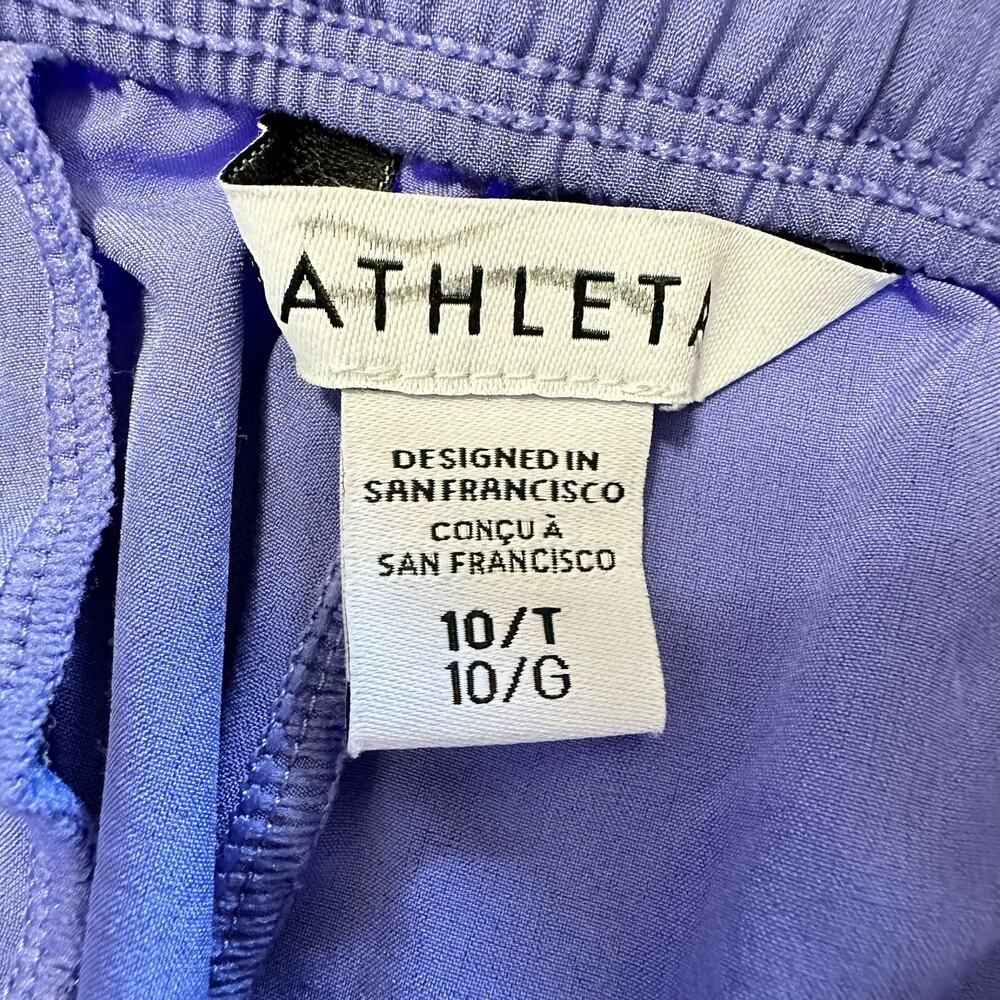 Athleta Arrival Straight Leg Ankle Pants Adonis Purple Blue #586940 10 Tall NWOT - Picture 4 of 13